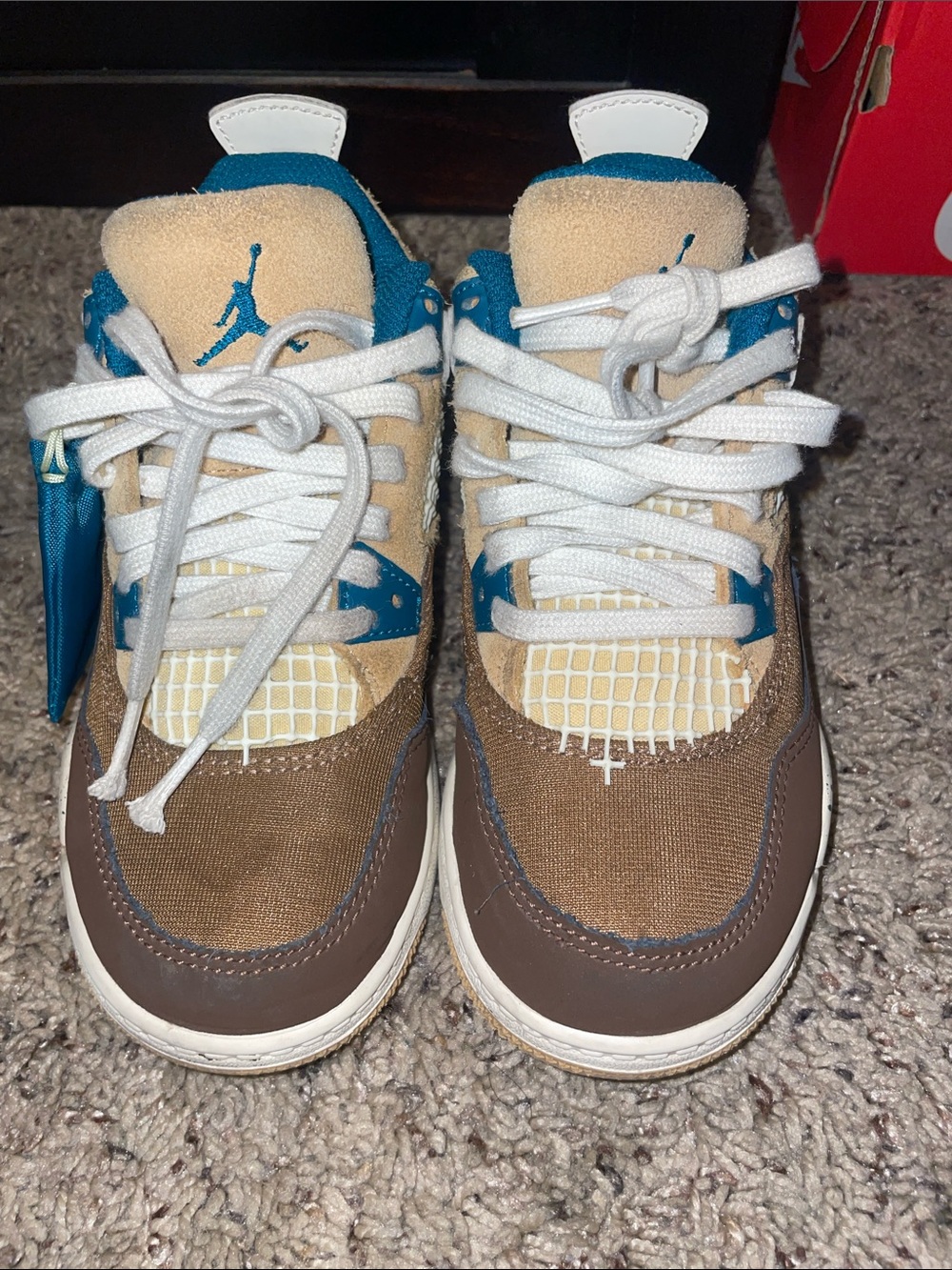 Kids' Brown & Teal Casual Sneakers